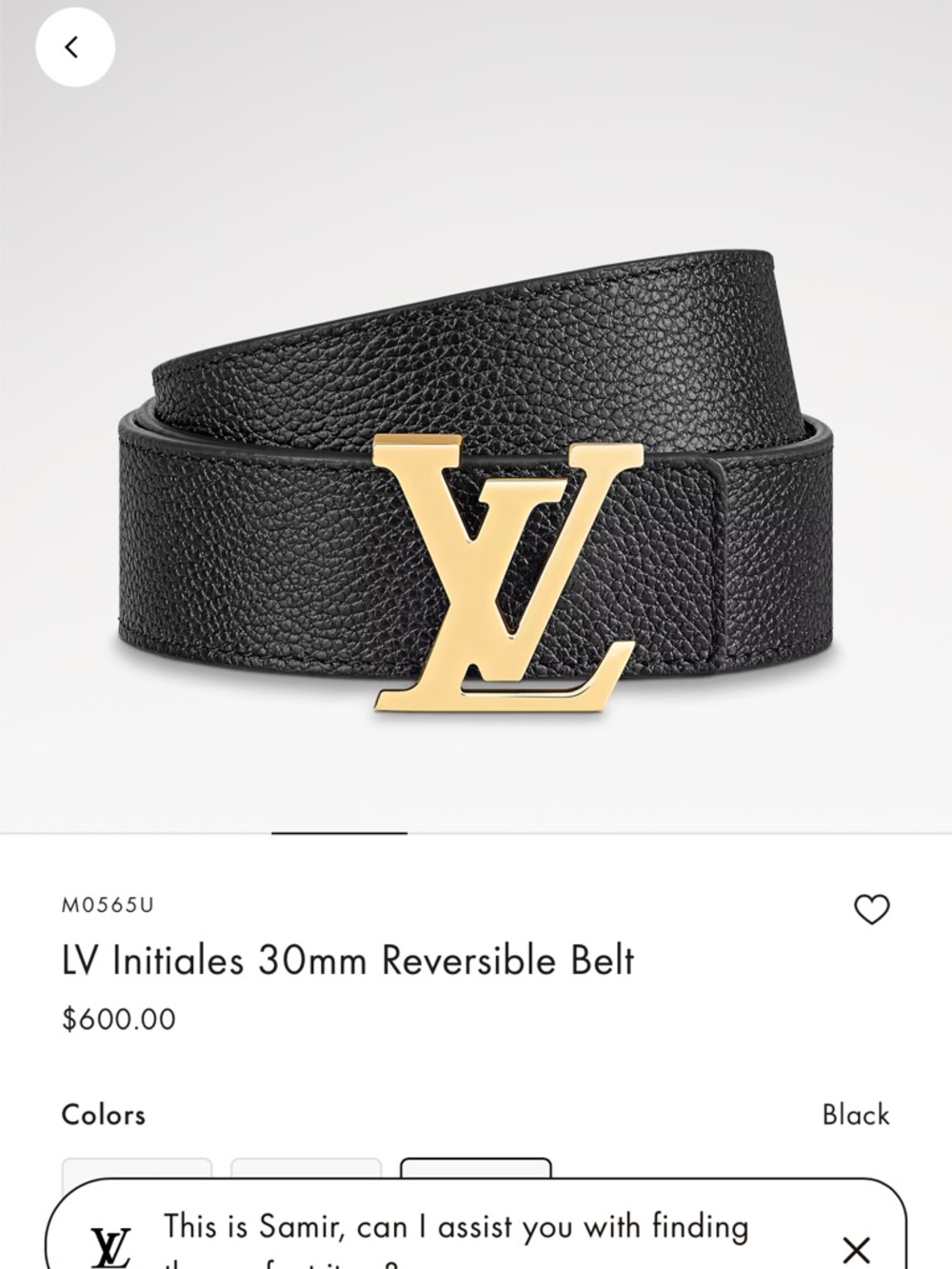Authentic Reversible LV belt - Picture 5 of 5